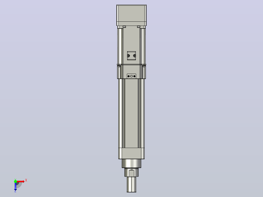 MTE63-200-P10-PJ-M750W-A-S3 MTE63电动缸 最大负载300kg 最大推力2560N 750W电机加强底座安装俯视图