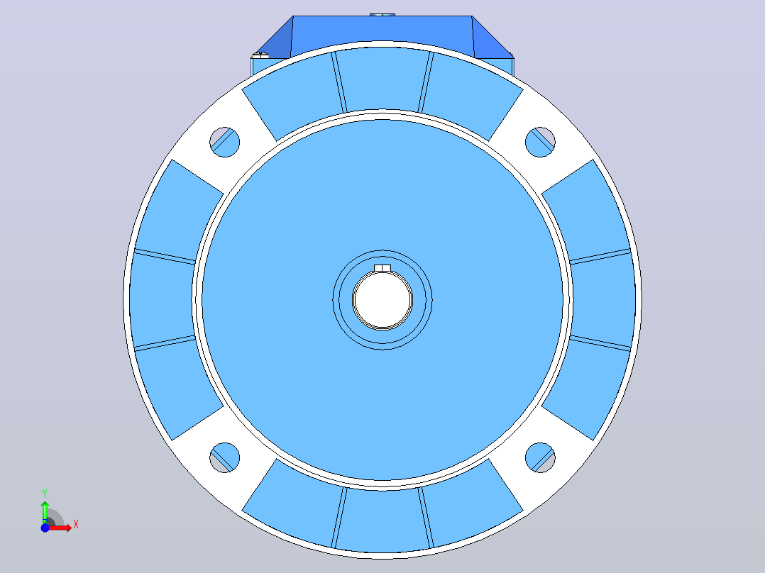 IM B5 H80-180(YE2、YE3)通用电机[YE2-100L-2-B5]前视图