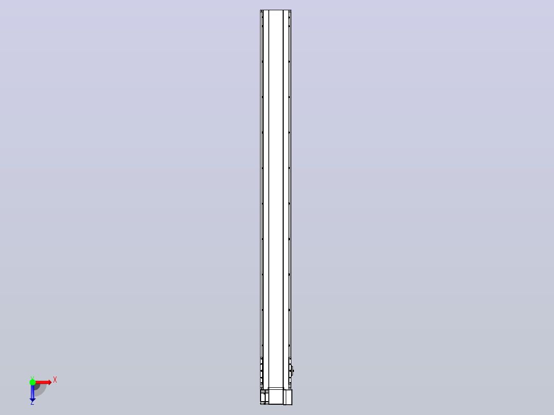 皮带直线轴半封闭可选导轨TPA-HNB-175D-140-L1850-RP-C-P75-N3俯视图
