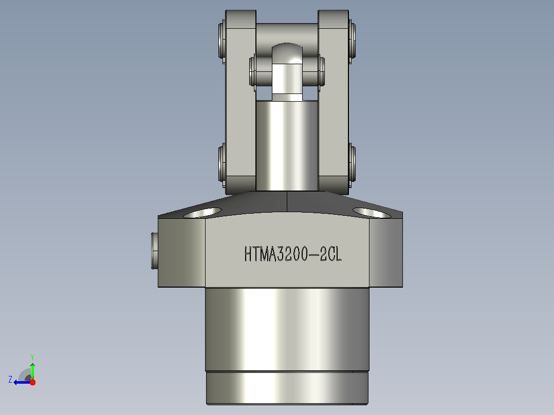 HTMA3200-2CL油压复动杠杆式夹紧器右视图