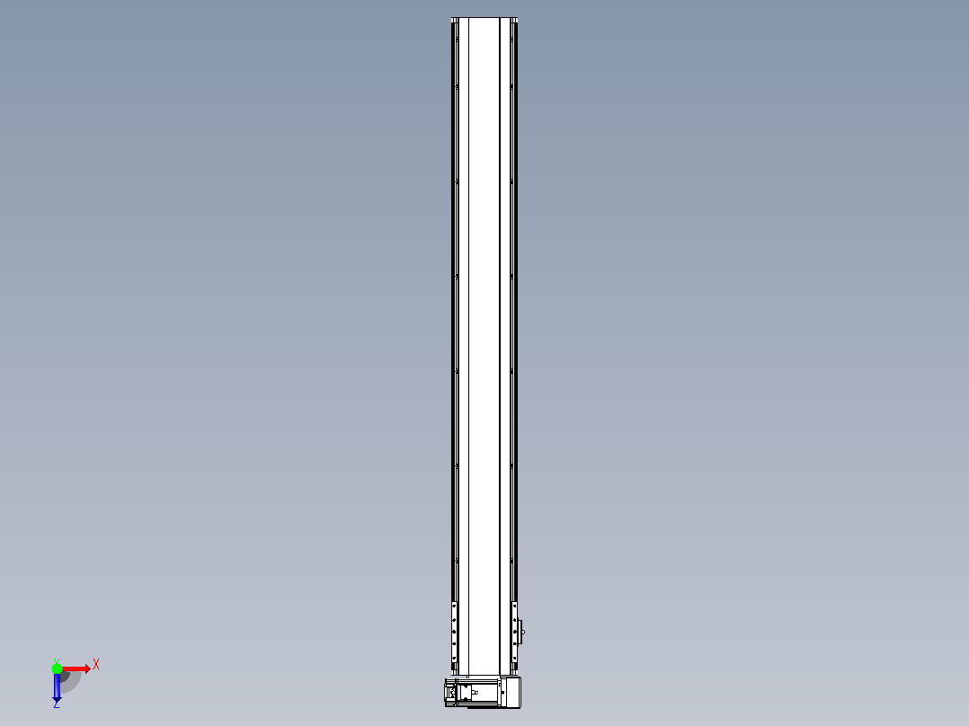 皮带直线轴半封闭可选导轨TPA-HNB-140D-120-L1150-RU-C-P40-N3俯视图