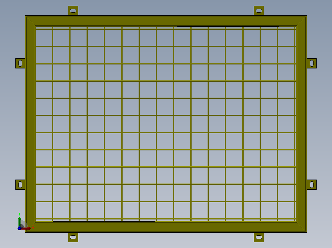 参数金属围栏50x50x4 框架和格栅参数50x50x4前视图