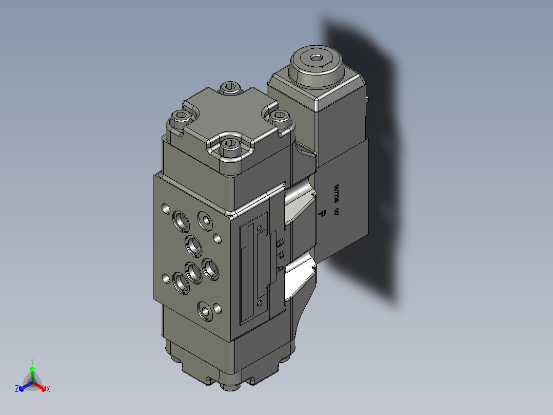 伊顿液压元件DG5V-5-A-M-U-10-AC-ROCK正等轴测图