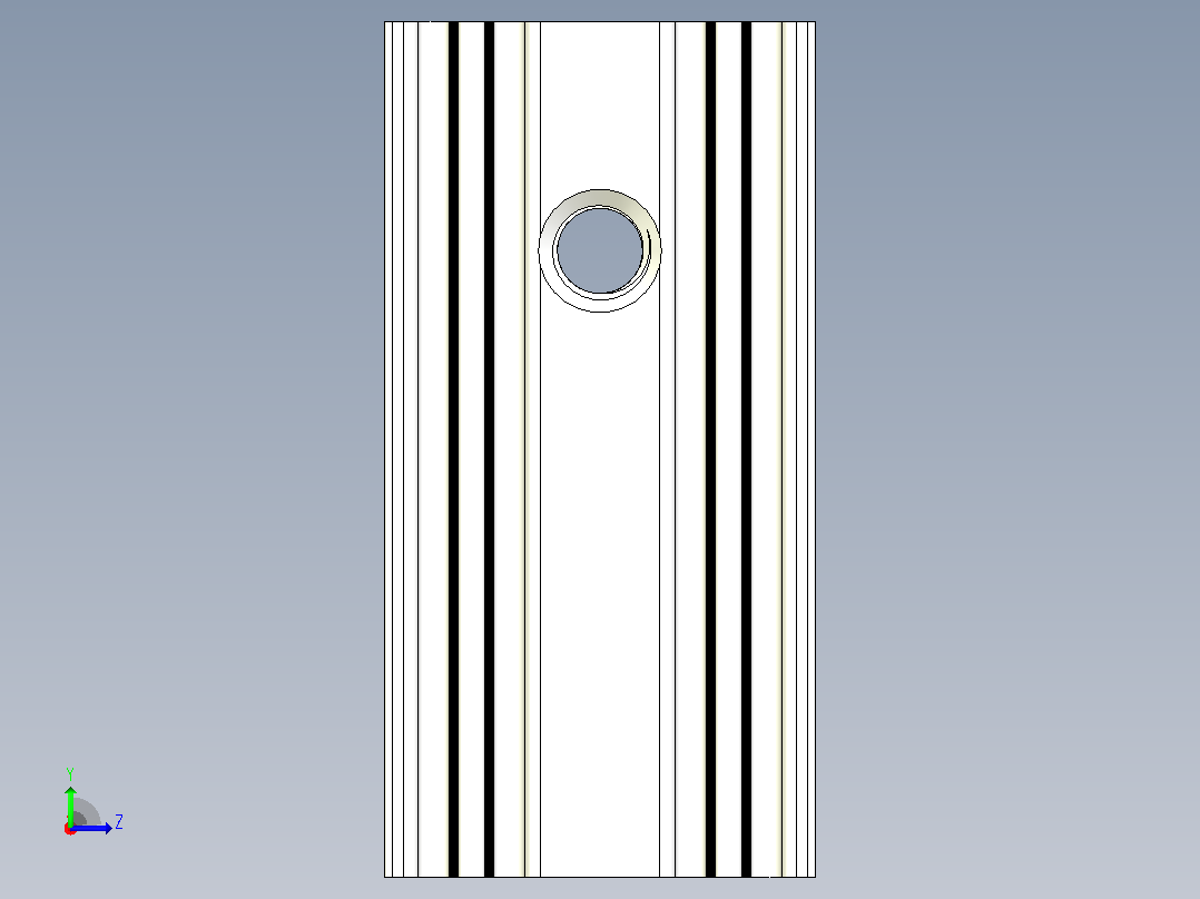 蓝色散热器25 x 12 6 x 6 5 mm孔18 3mm ipt左视图