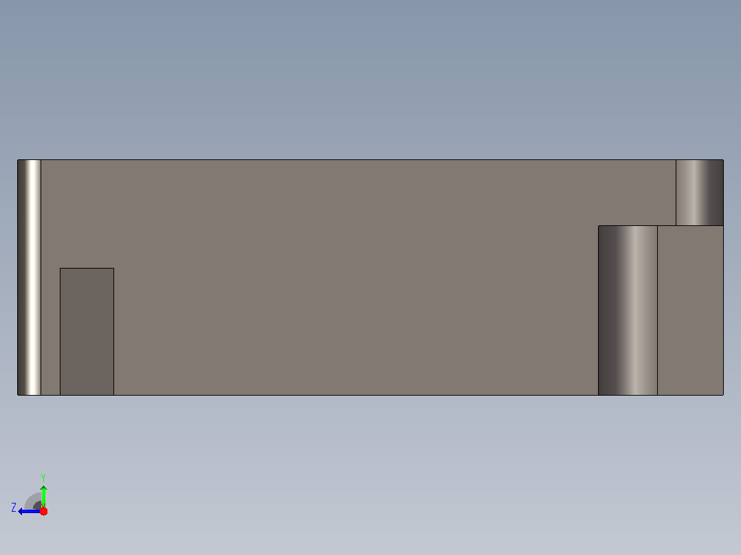 径向鼓风机风扇30x10mm右视图