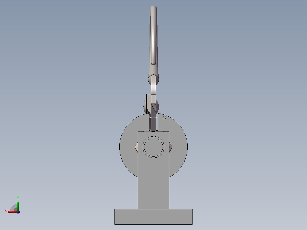 康铜丝绕线轮3D模型后视图