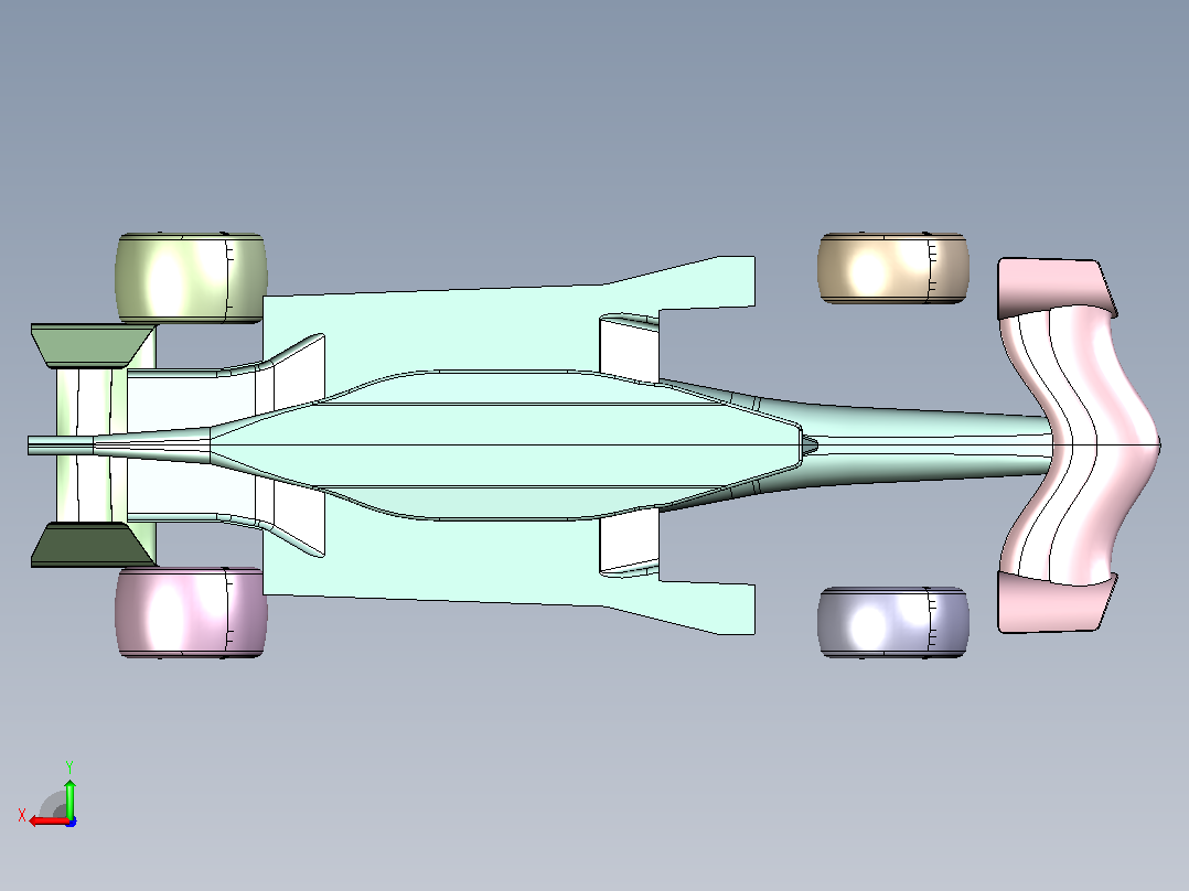F1 2026 模型（CFD 就绪）后视图