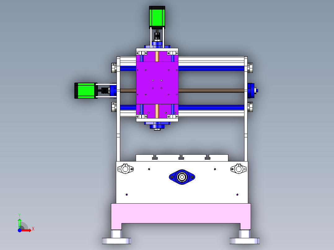 教学使用数控机床3D数模图纸 CATIA设计前视图