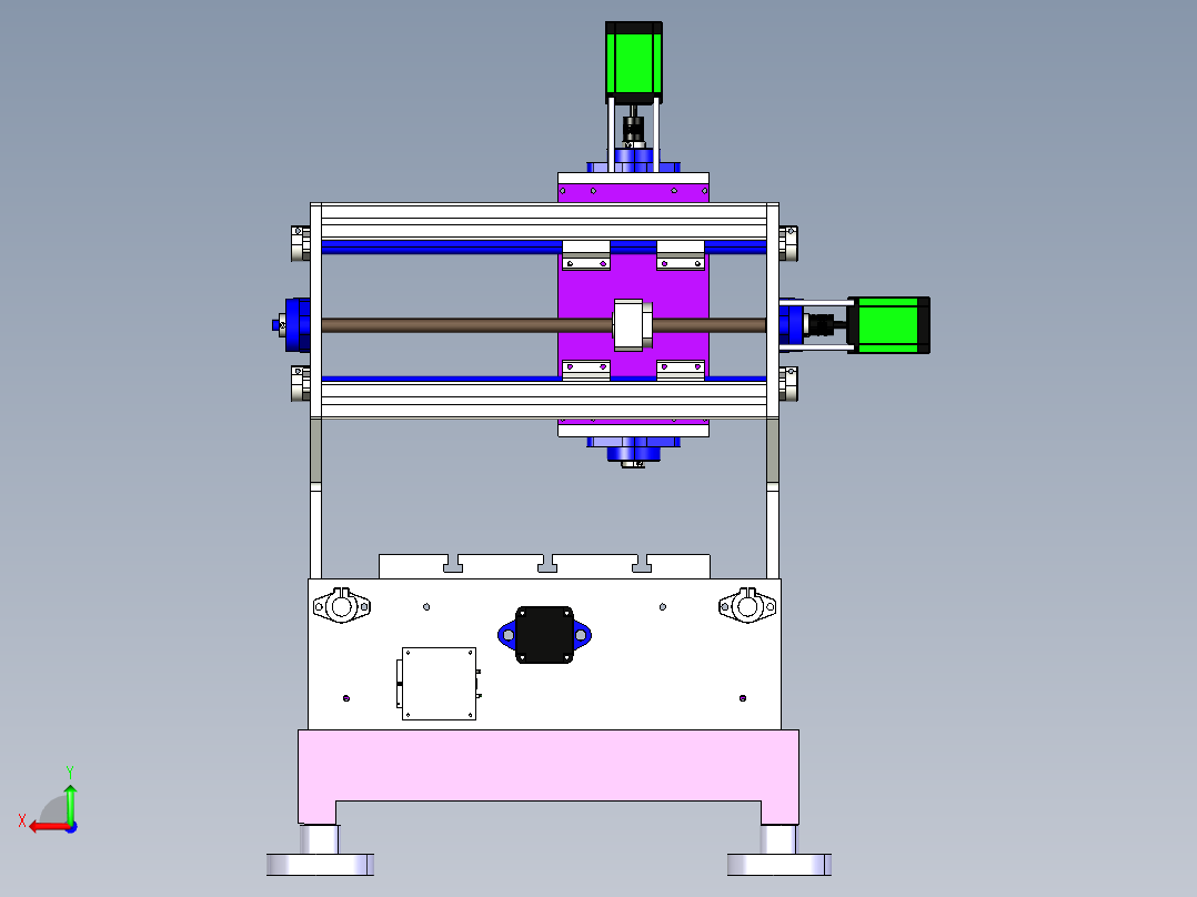 教学使用数控机床3D数模图纸 CATIA设计后视图