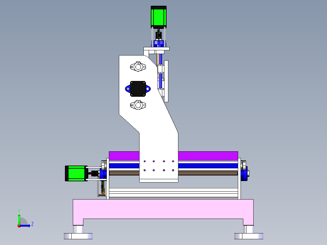 教学使用数控机床3D数模图纸 CATIA设计左视图
