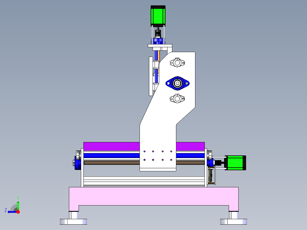 教学使用数控机床3D数模图纸 CATIA设计右视图