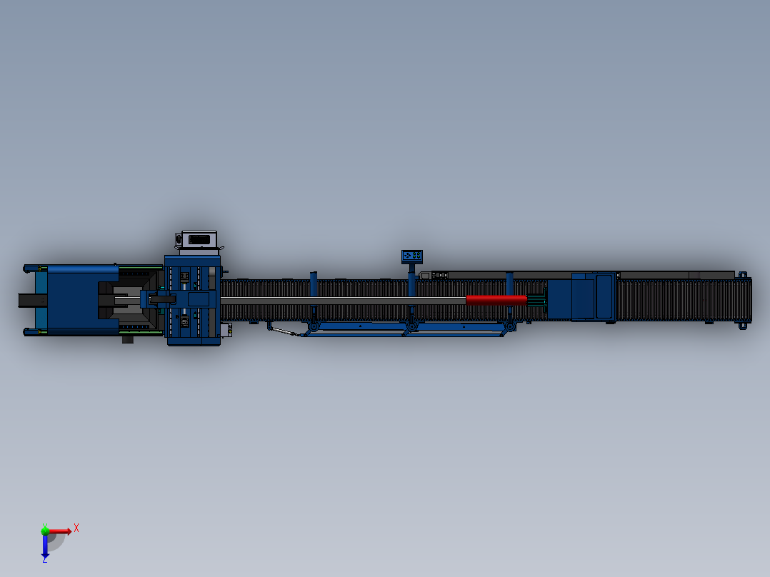 大功率激光自动切管机图纸sw16可编辑俯视图