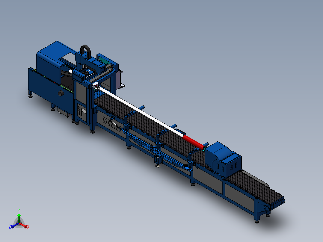 大功率激光自动切管机图纸sw16可编辑正等轴测图