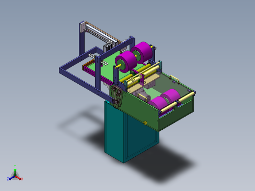 手机导光板包膜机 sw17可编辑正等轴测缩略图