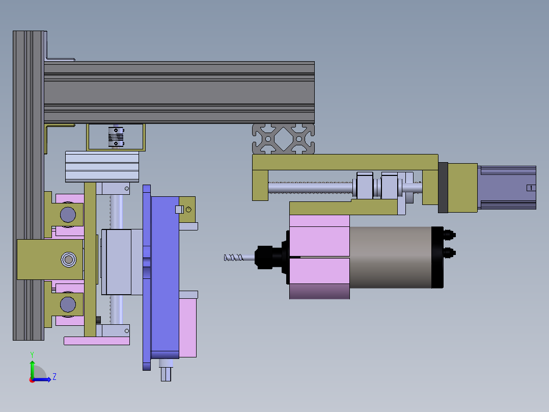 E131 2.2KW主轴数控铣床左视图