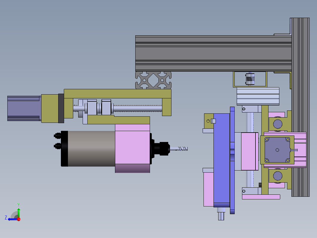 E131 2.2KW主轴数控铣床右视图