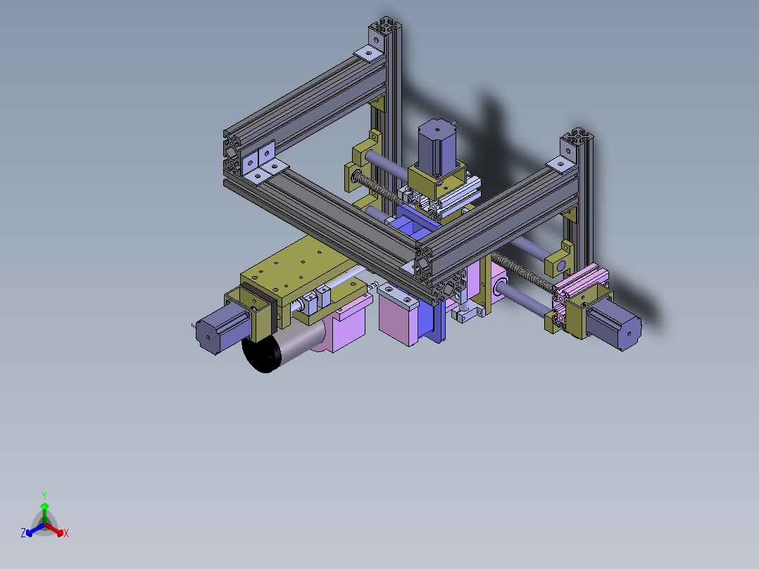 E131 2.2KW主轴数控铣床正等轴测图