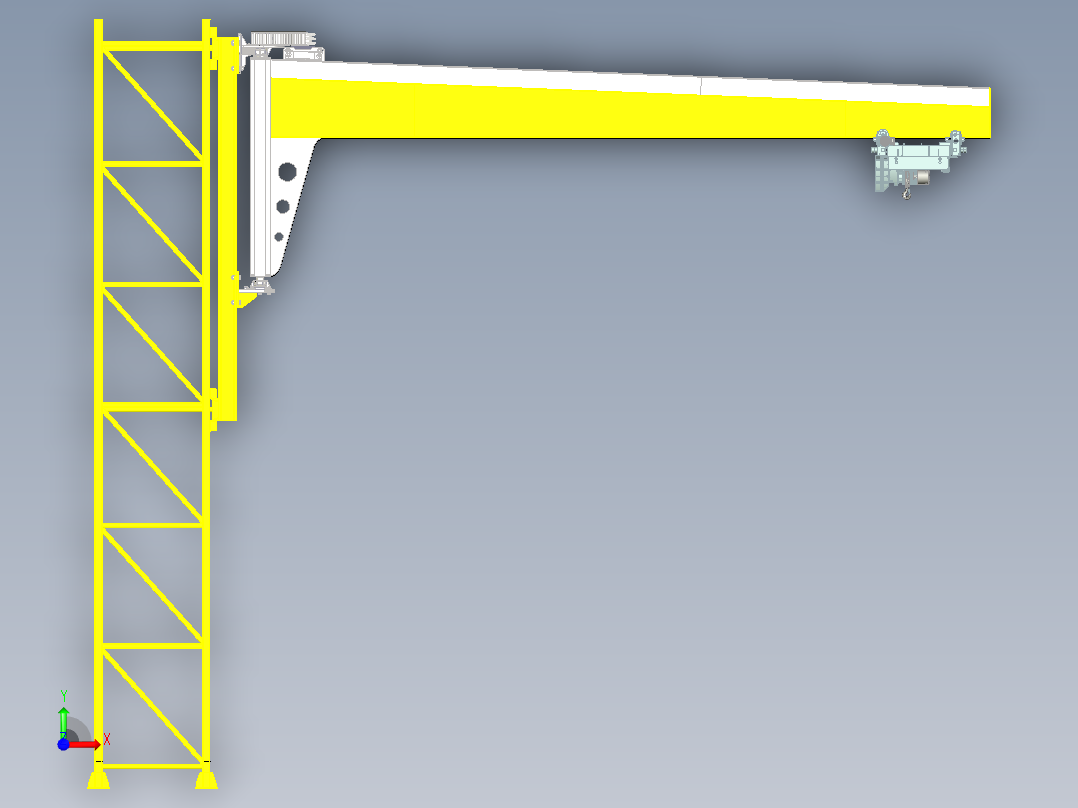 2t，10米龙门起重机前视图