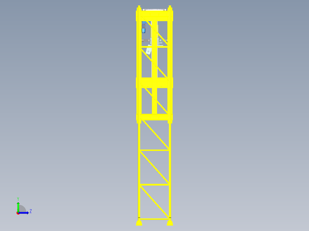 2t，10米龙门起重机左视图
