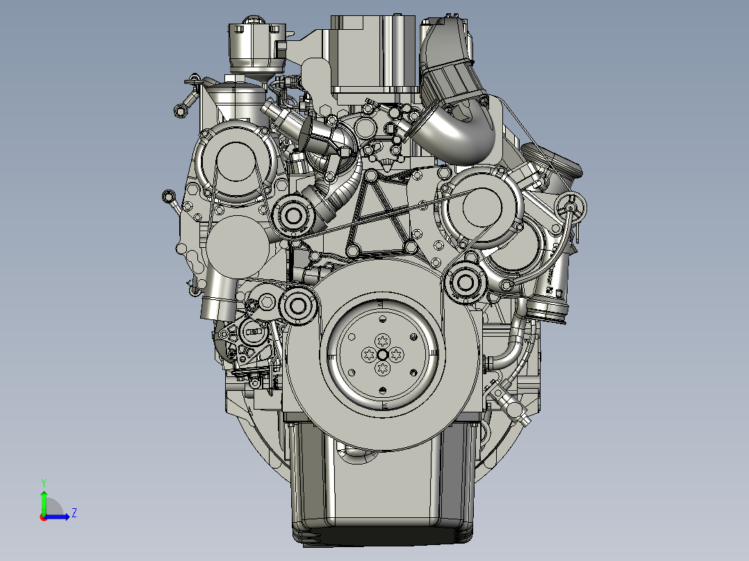 enginekhd_tcd发动机左视图