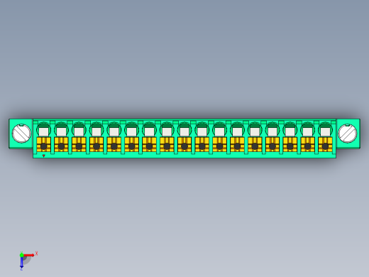 DEGSON 15EDG（公头） 3.5mm 螺钉锁紧，插拔式接线端子 FullPack-15EDGKNM-3.5-17P-14-00AH俯视缩略图