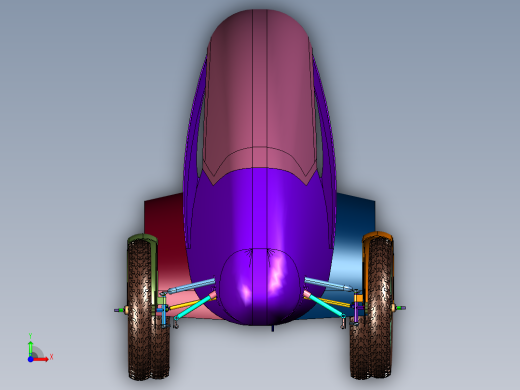 独立四轮悬架越野自行车前视缩略图