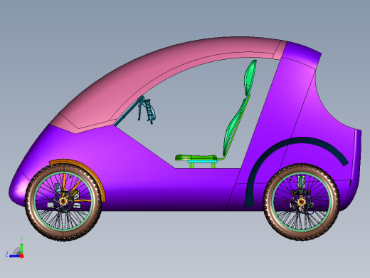 独立四轮悬架越野自行车右视缩略图
