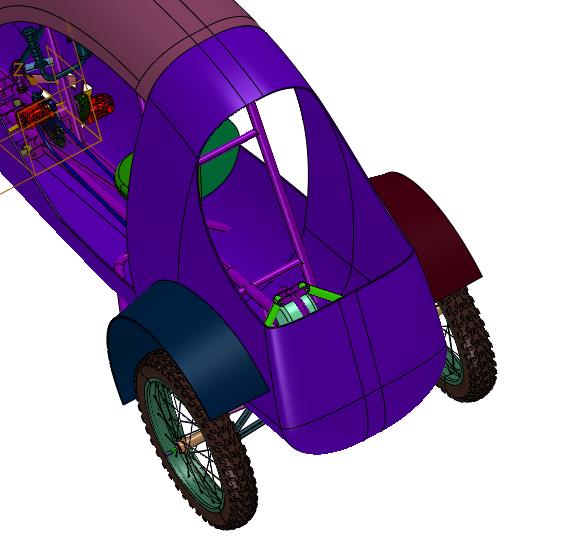 独立四轮悬架越野自行车