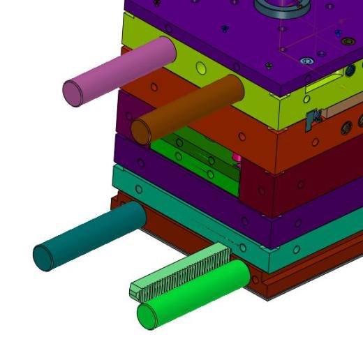 小顶盖油缸抽芯螺纹模具缩略图