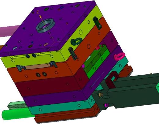 小顶盖油缸抽芯螺纹模具缩略图