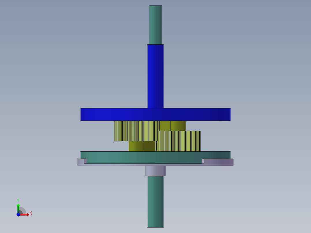 双轴反转机构前视图