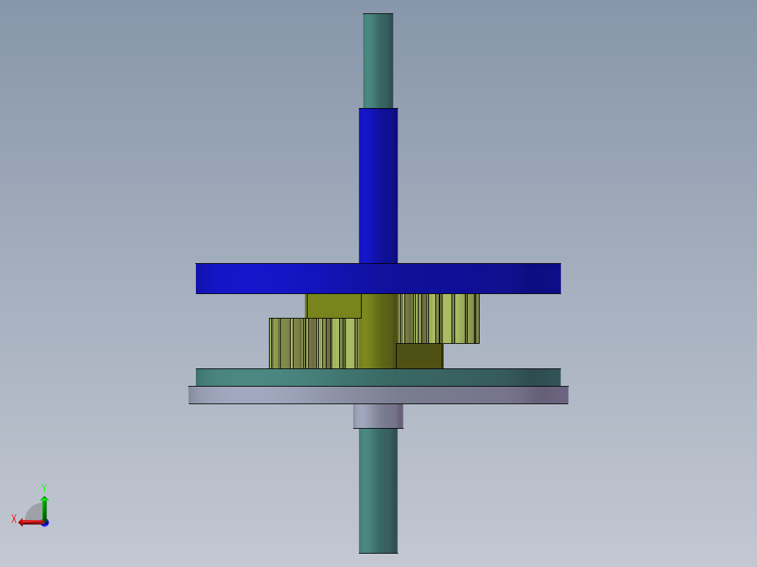 双轴反转机构后视图
