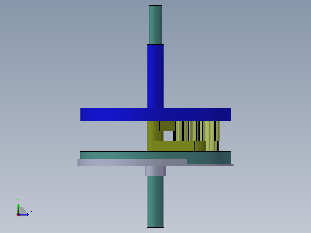 双轴反转机构左视图