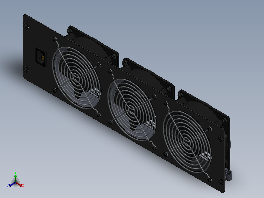 3U风扇模块模型图