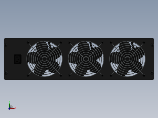 3U风扇模块模型图前视缩略图