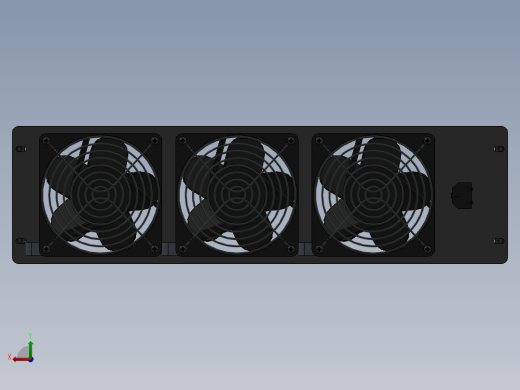 3U风扇模块模型图后视缩略图