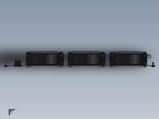 3U风扇模块模型图俯视缩略图