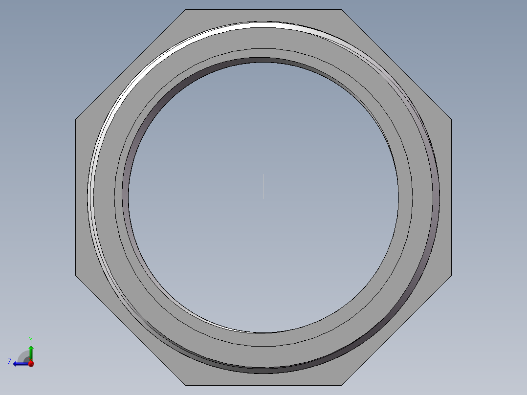 转接头-内外丝异径 DN50-DN40右视图