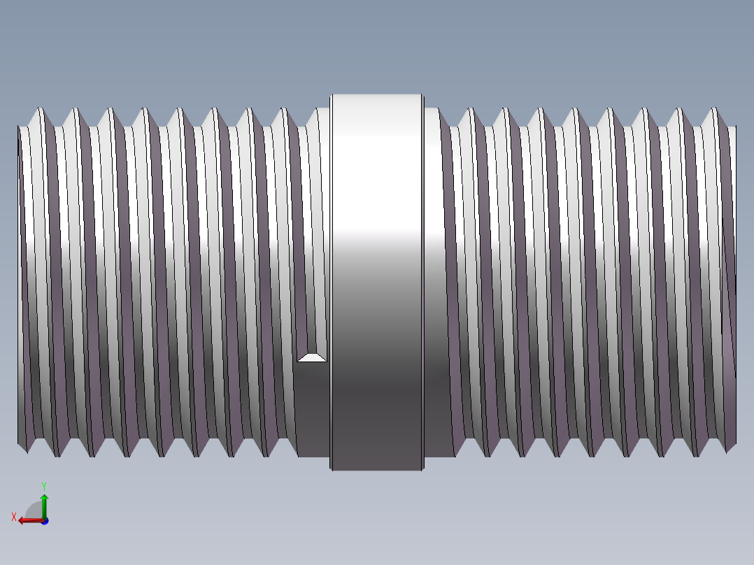 对丝-圆边等径 DN8后视图