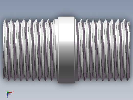 对丝-圆边等径 DN8俯视缩略图