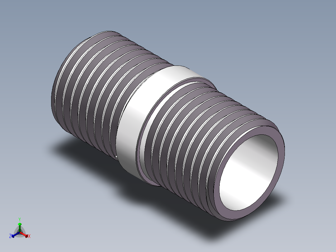 对丝-圆边等径 DN8正等轴测图