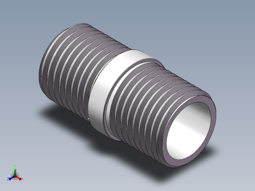 对丝-圆边等径 DN8正等轴测缩略图