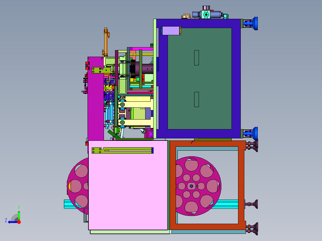 拧紧旋钮密封圈组装设备右视图