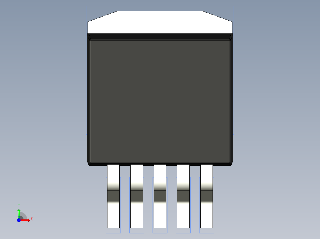 分立半导体元件封装-TO-263BA前视图