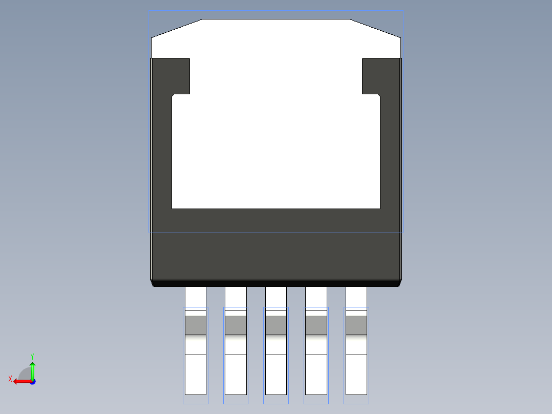 分立半导体元件封装-TO-263BA后视图