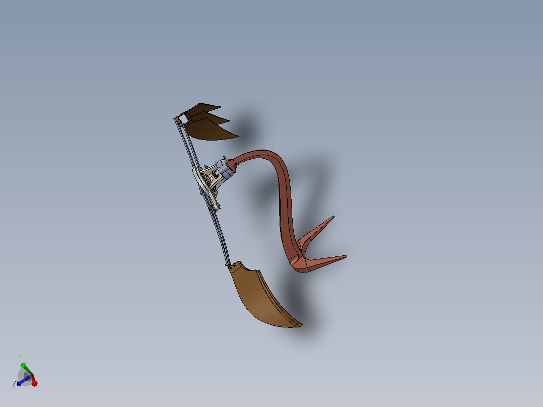 扑翼机构机械设计与仿真