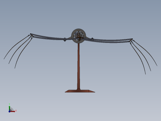 扑翼机构机械设计与仿真前视缩略图