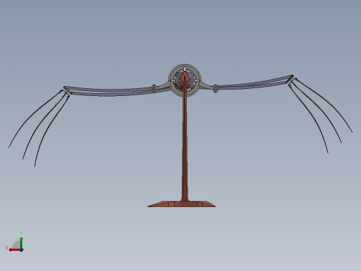 扑翼机构机械设计与仿真后视缩略图