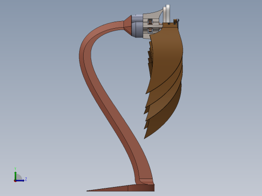 扑翼机构机械设计与仿真左视缩略图