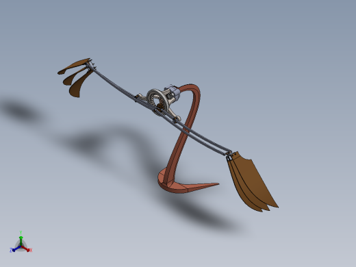 扑翼机构机械设计与仿真正等轴测缩略图